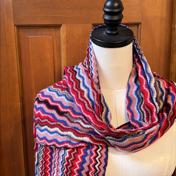 Missoni Accessories - Missoni Multicolor Zigzag Knit Scarf